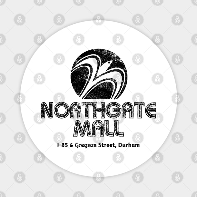 Vintage Northgate Mall Durham NC Retro 70s Style Magnet by Contentarama